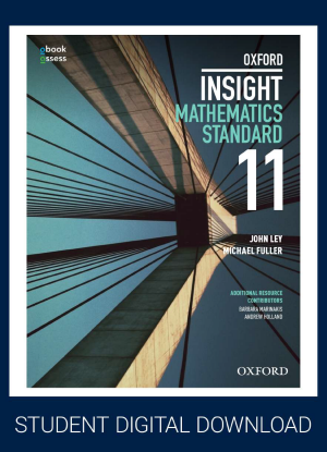 Oxford Insight Mathematics Standard:  Year 11 - [oBook/assess Only]