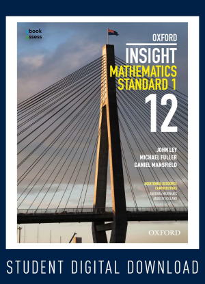 Oxford Insight Mathematics Standard 1:  Year 12 [oBook/assess Only]