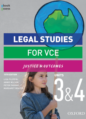 Justice and Outcomes:  Legal Studies for VCE Units 3&4 [oBook/assess Only]