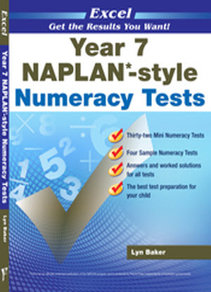 Excel Naplan* Style Numeracy Tests: Year 7