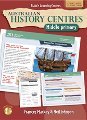 Australian History Centres:  Middle Primary + CD