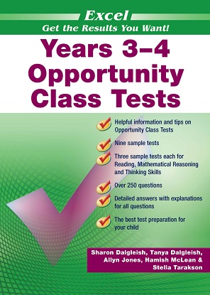 Excel Opportunity Class Tests Years 3 - 4