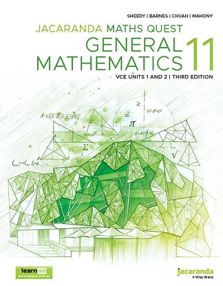 Jacaranda Maths Quest: 11 - General Mathematics VCE Units 1 & 2 - Text + LearnON+ StudyON [For the Victorian Curriculum] 3e