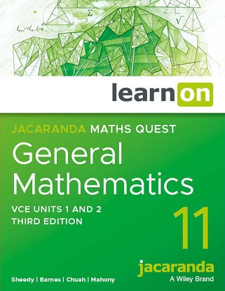 Jacaranda Maths Quest: 11 - General Mathematics VCE Units 1 & 2 - LearnON+ StudyON [For the Victorian Curriculum] 3e