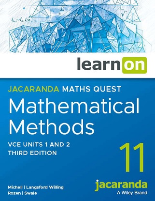 Jacaranda Maths Quest: 11 - Mathematical Methods VCE Units 1 & 2 - LearnON+ free StudyON [For the Victorian Curriculum] 3e