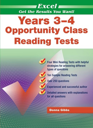 Excel: Years 3-4 Opportunity Class Reading Tests